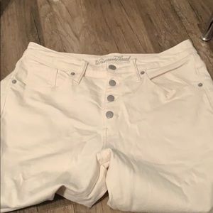 Universal threads high waisted white skinny jeans